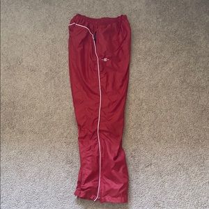 red Easton sweatpants